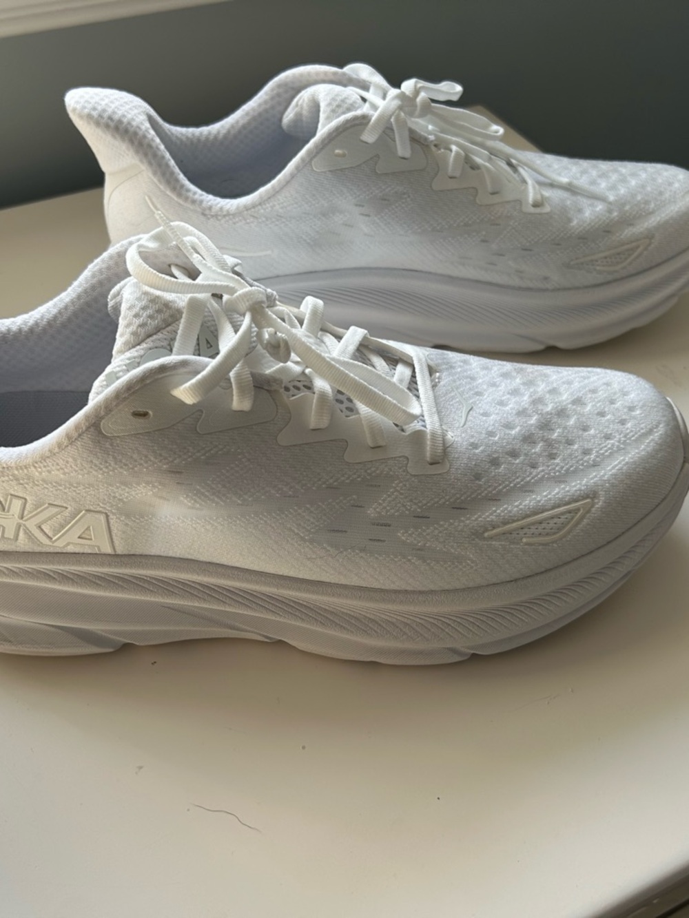 Hoka All-White Men’s Lightweight Running Sneakers